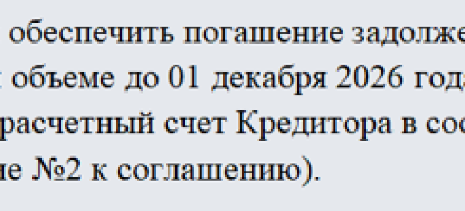 Глава vi. соглашение о реструктуризации долгов